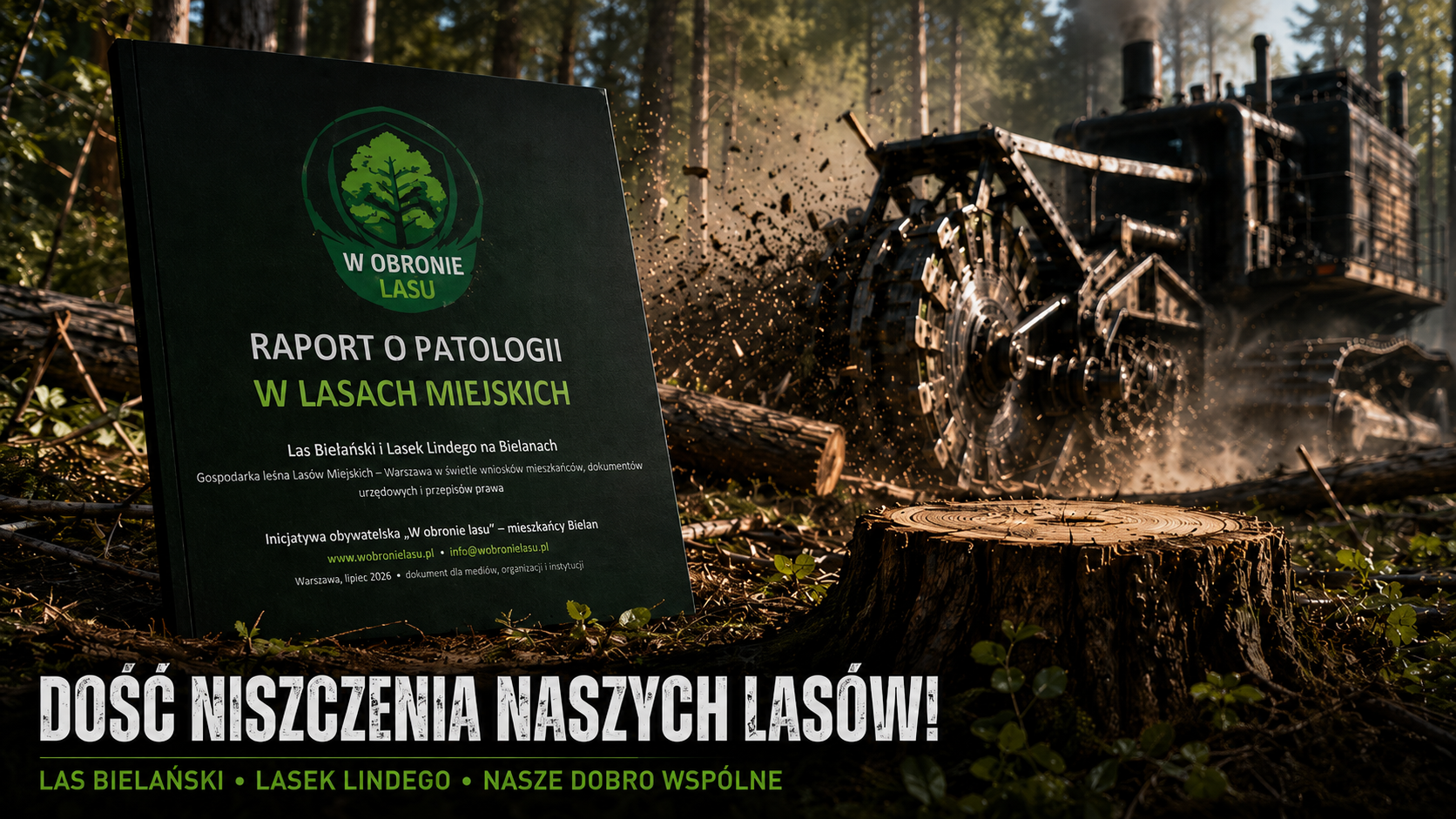 Wiemy co śmierdzi w Lasach Miejskich – skandal z lasem na Bielanach!